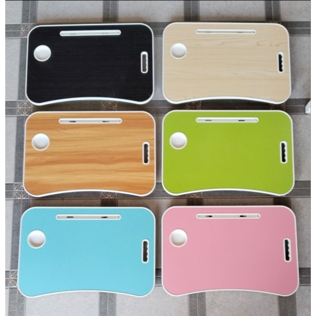 Meja Lipat Serbaguna Desain Elegan/Meja Lipat Laptop Portable Ukuran Jumbo/Meja Belajar Lipat Portab