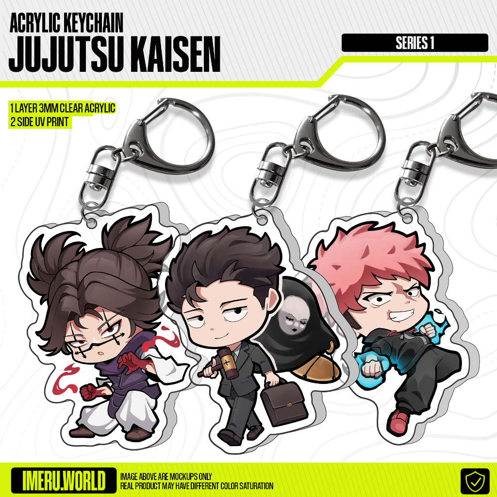 Jujutsu Kaisen Chibi Anime Acrylic Keychain Seri 1 Choso Higuruma Yuji Fanmerch By IMERU World