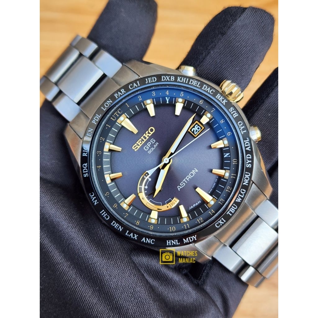 Jam Tangan Rare Luxury Original Seiko Astron GPS Solar Titanium Ceramic Japan Made