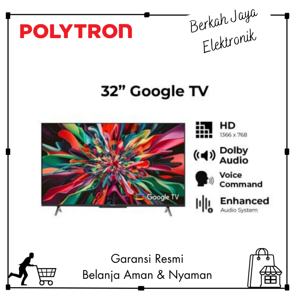 Led TV 32 Inch Polytron Full HD Google TV PLD-32RG5059