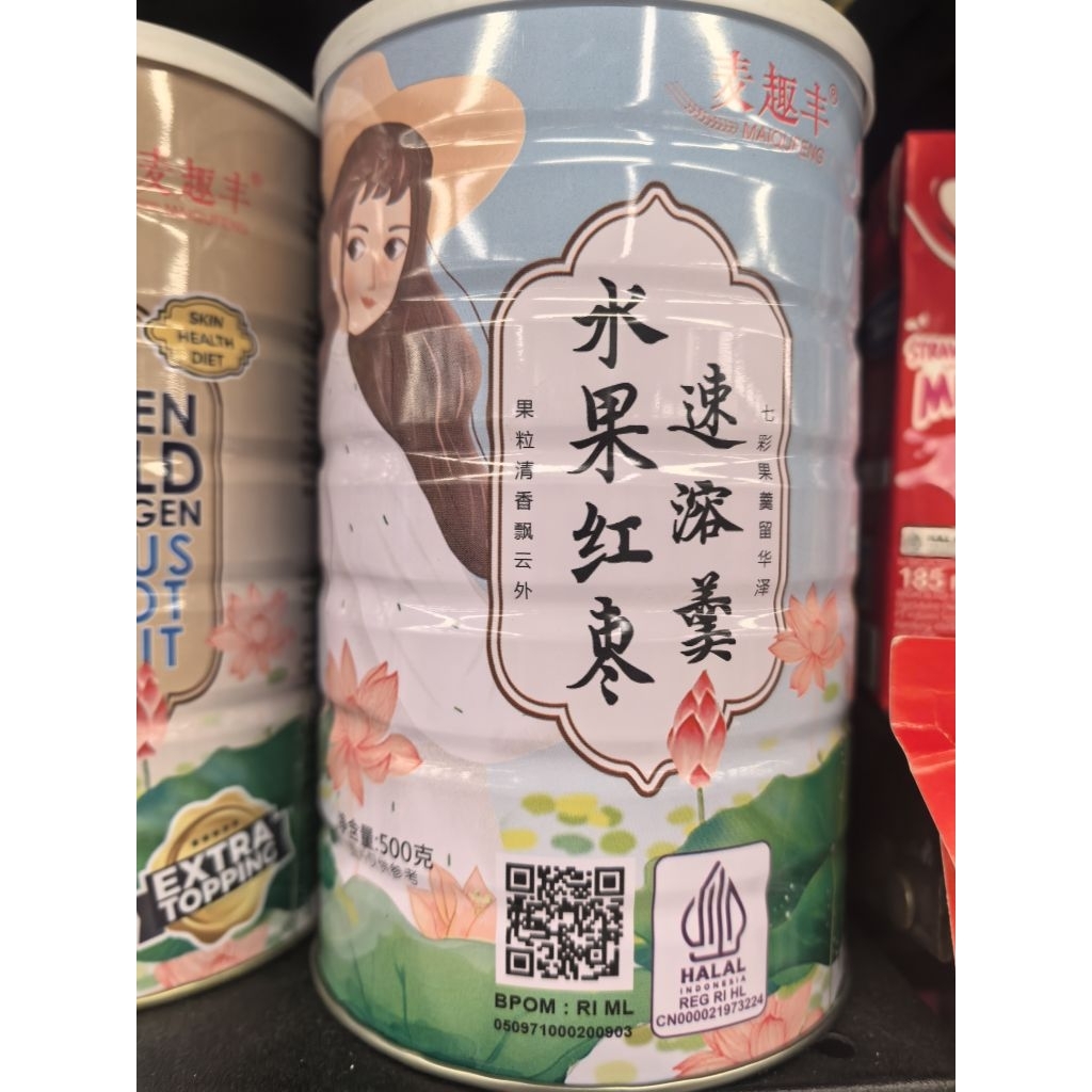 MAIQUFENG FRUIT RED DATES LOTUS ROOT POWDER. LOTUS ROOT RED DATES. OUFEN RED DATES