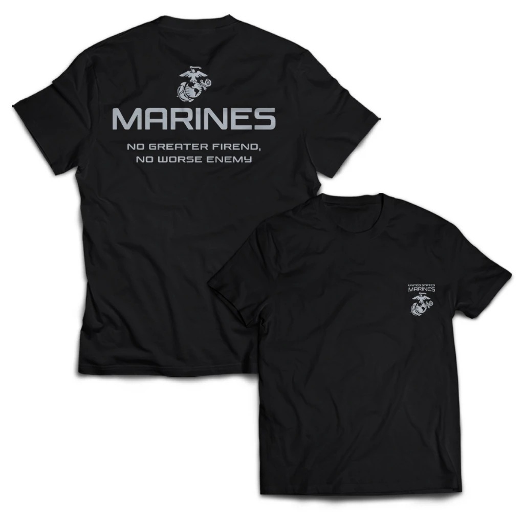 Kaos Tshirt Baju Murah Combed 30 Distro US MARINES USMC MARINE Logo sablon bordir souvenir oleh oleh