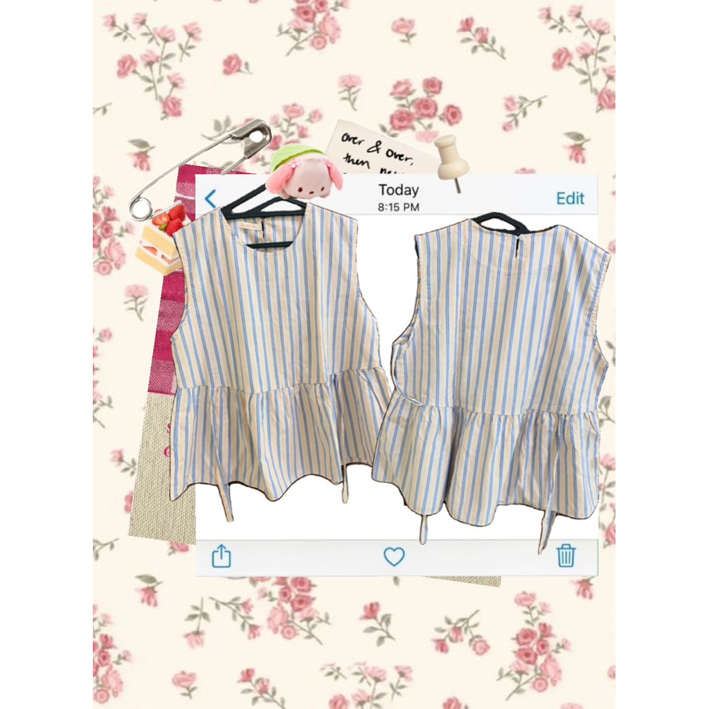 Blouse Peplum Stripe by.alleia NEW – Chic & Fresh Look