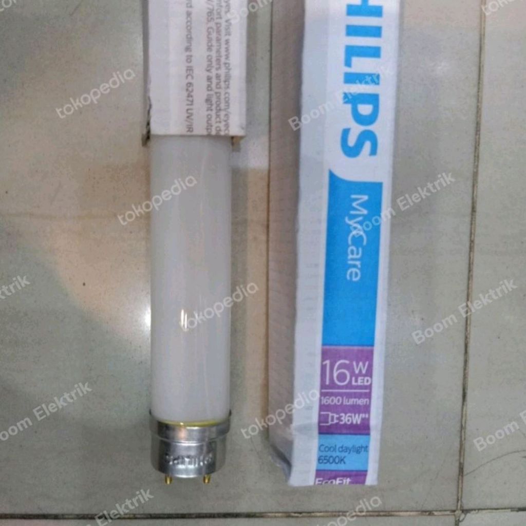 Lampu TL Neon Panjang LED 120cm 18Watt// 60cm 10wat Ecofit Philips Sinar Putih