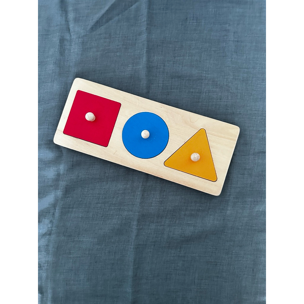 [PRELOVED] Basic Geometric Puzzle: Square, Circle, Triangle (Persegi, Lingkaran, Segitiga) puzzle ge