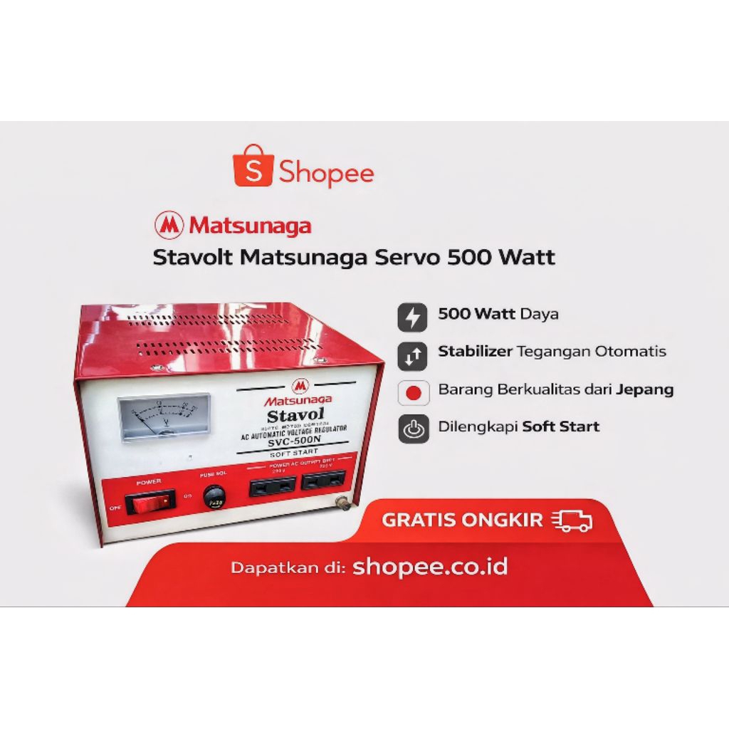 stavolt Matsunaga 500 Watt pakai motor