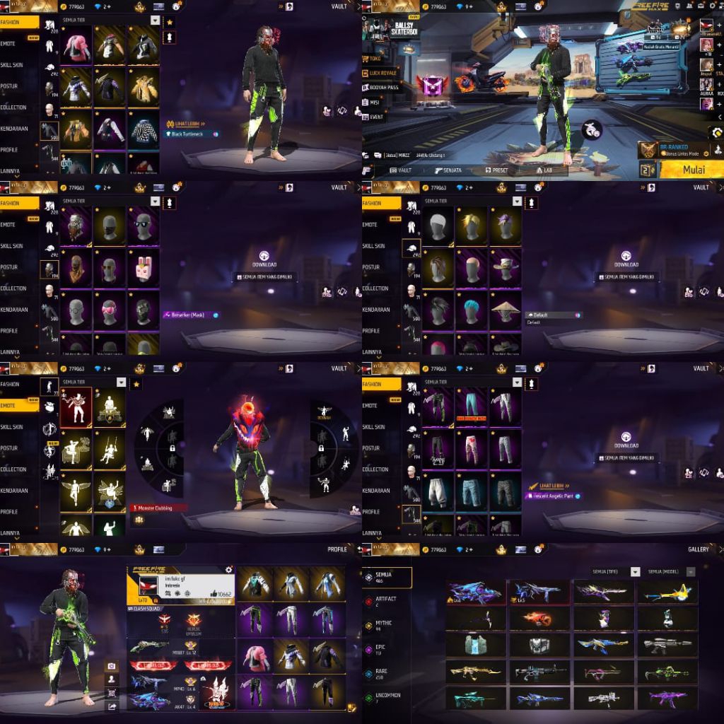 promo stok terbatas akun ff sultan terbaru dan termurah senjata ak 2jt