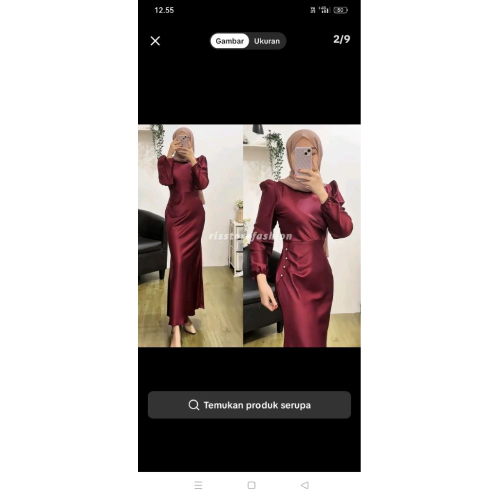 preloved dress silk satin