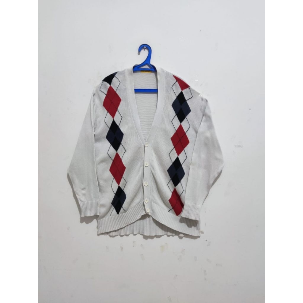 Cardigan rajut / jaket wanita jumbo putih XXL