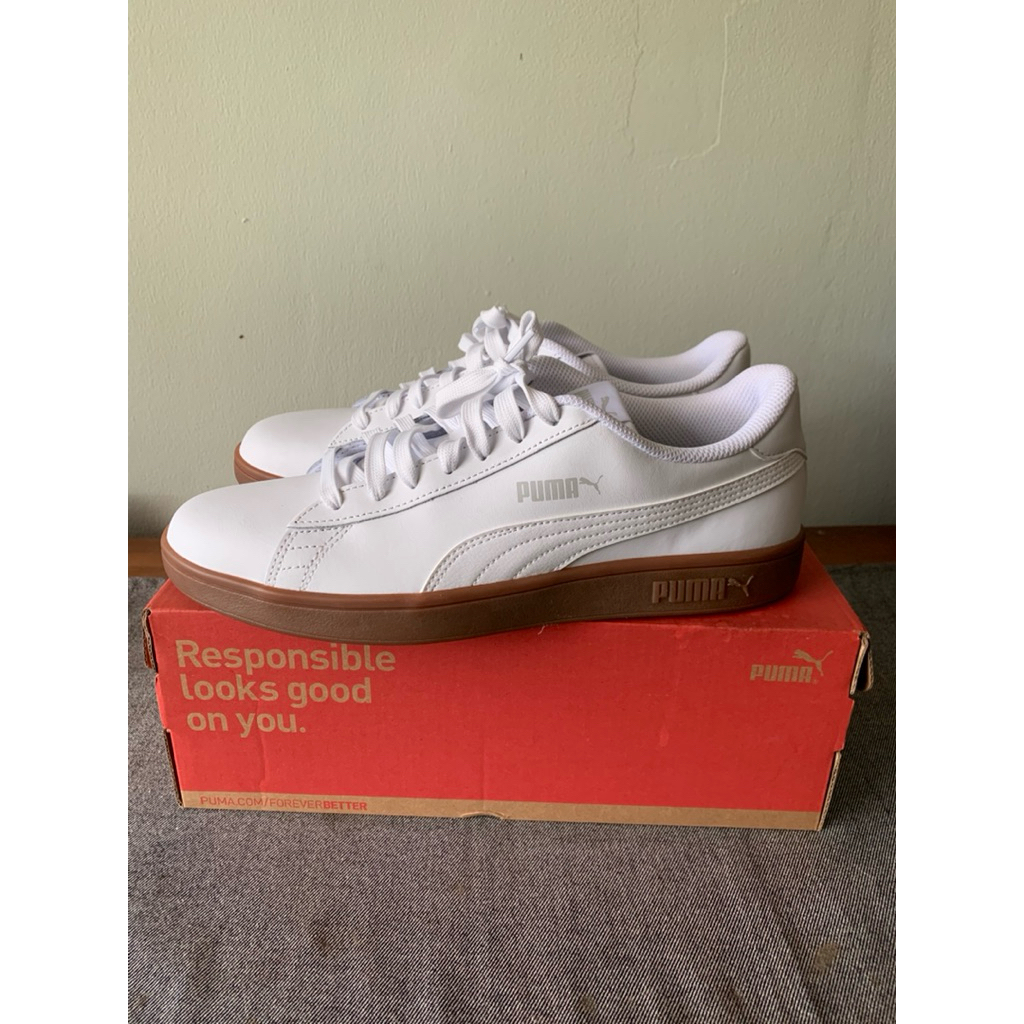puma smash v2 L white - gum NEW