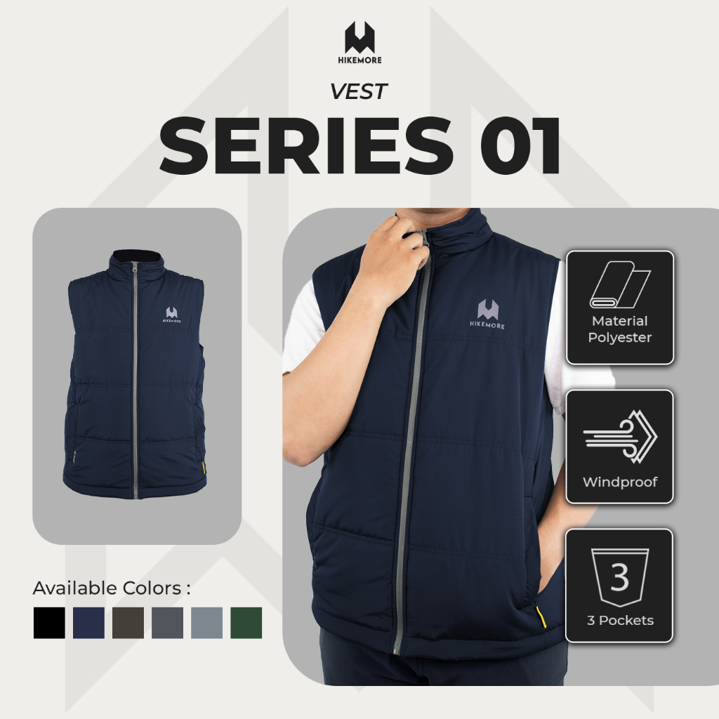 Hikemore - Rompi Motor Jaket Vest Outerwear Pria Hikemore 01 Original