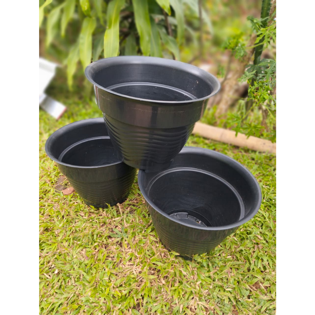 Pot Bunga Pot Ombak 40 Hitam Pot Plastik 40 Hitam Pot Bunga 40 Hitam Pot Jumbo