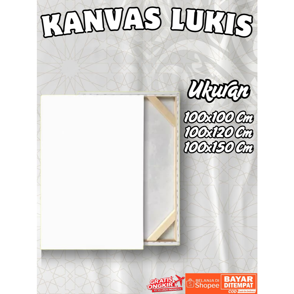 Kanvas/Canvas Lukis Ukuran 100x100/100x120/100x150