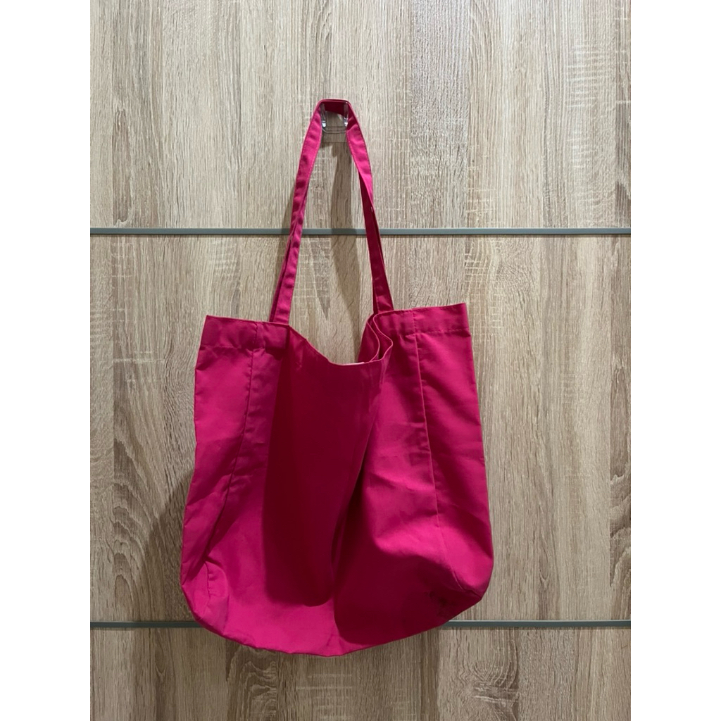 preloved tote bag canvas pink fanta shoulder bag