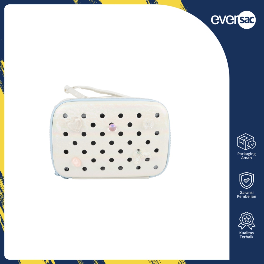 EVERSAC LUNCH BAG PEARL SILVER WITH CHARM