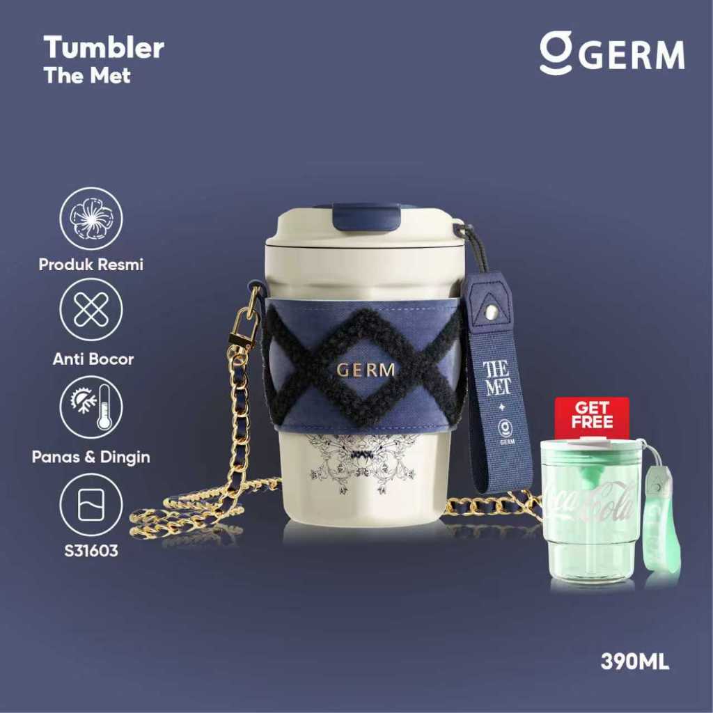 (BUY 1 GET 1)GERM 390ML Vacuum Termos Cup S31603 Baja Tahan Karat Portabel With Liontin Dekoratif Ca