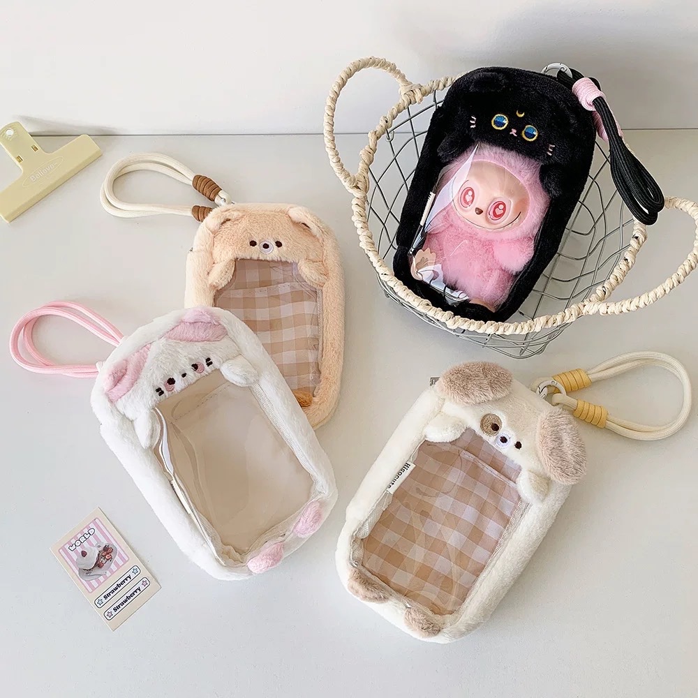 Pouch Doll Tempat Doll Boneka Labubu Kpop 10cm 15cm Gantungan Tas [KY2]