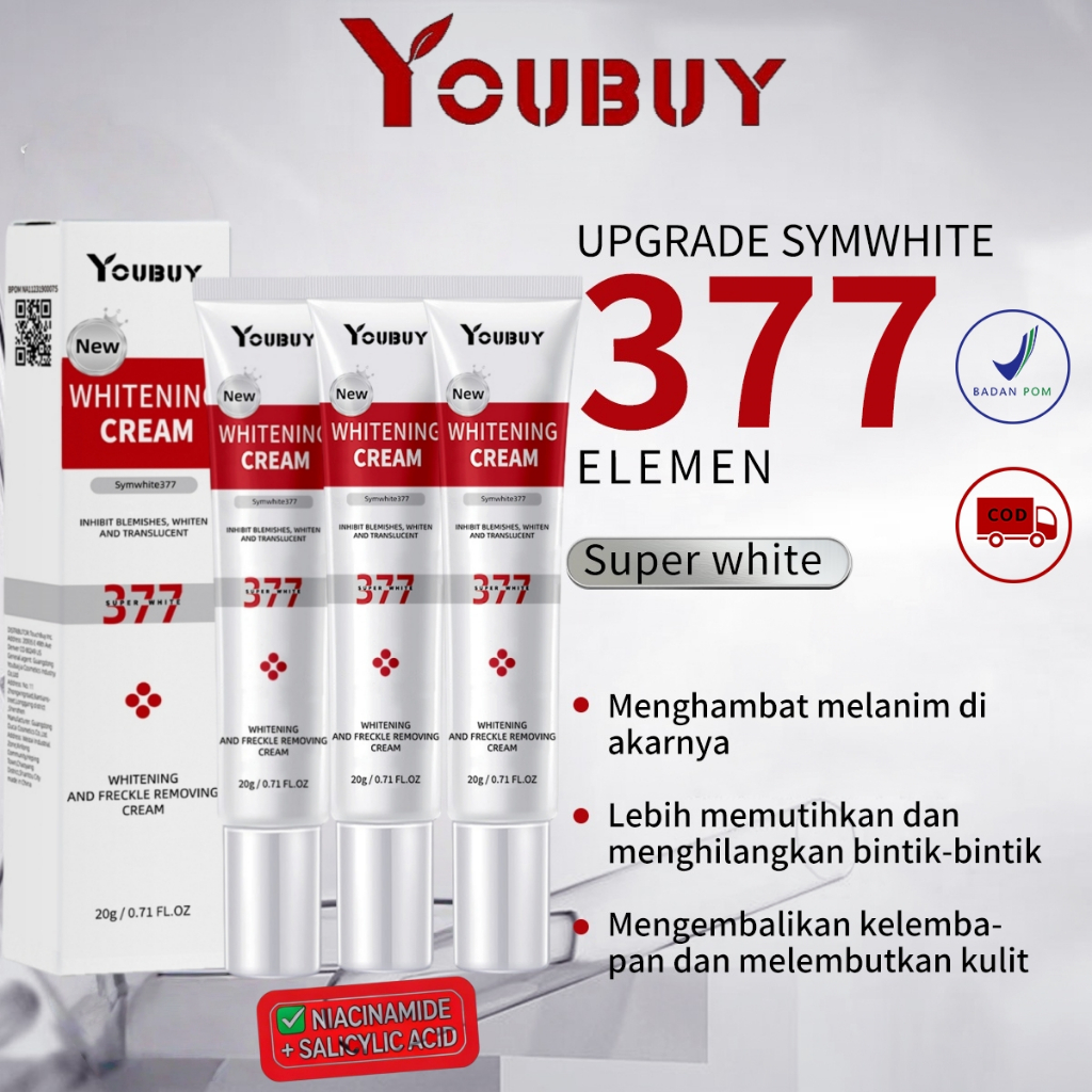 YOUBUY 377 Whitening Cream Remove Dark Spots Anti Freckle Cream Niacinamide Fade Pigmentation Melasm