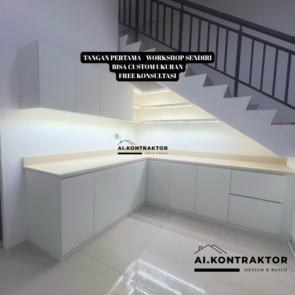 Custom Furniture Interior Kantor & Rumah - Pantry, Kitchen Set, Lemari Bawah Tangga