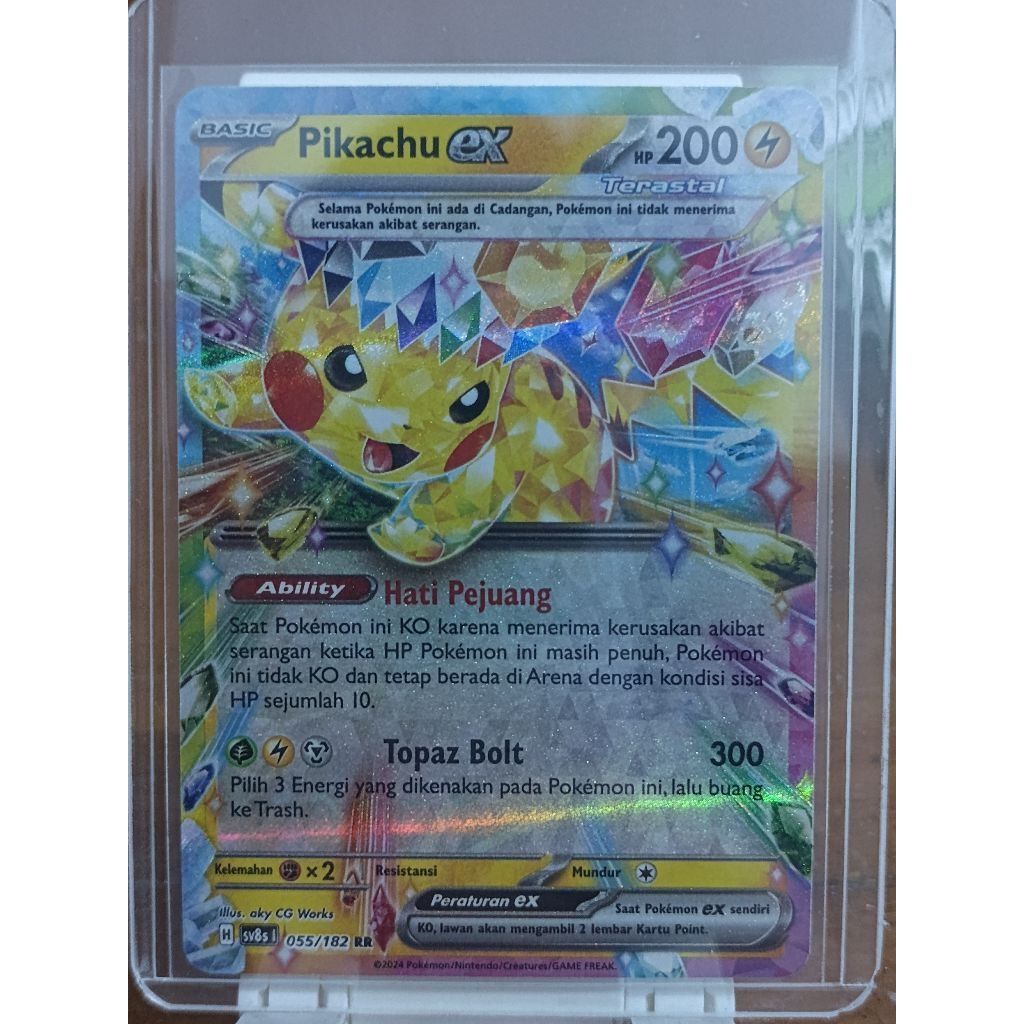 Kartu Pokemon TCG Pikachu EX RR