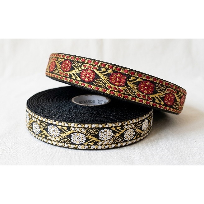 Pita Dubai / Renda India / Hiasan Gamis / Renda Dubai / Pita Tepi / Aksesoris Pinggiran / Renda Bord