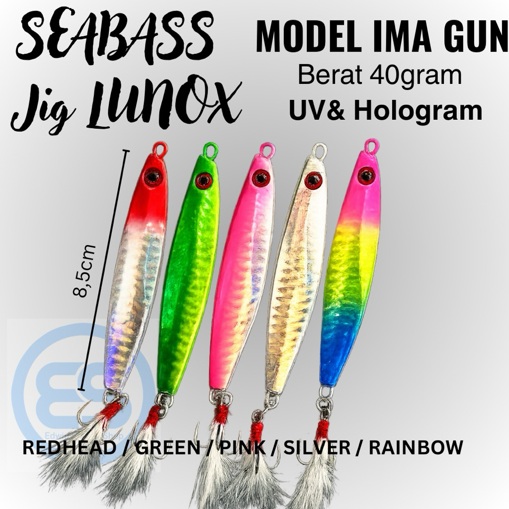 Umpan Laut Jig 40gram Jig 60gram Seabass Jig Lunox