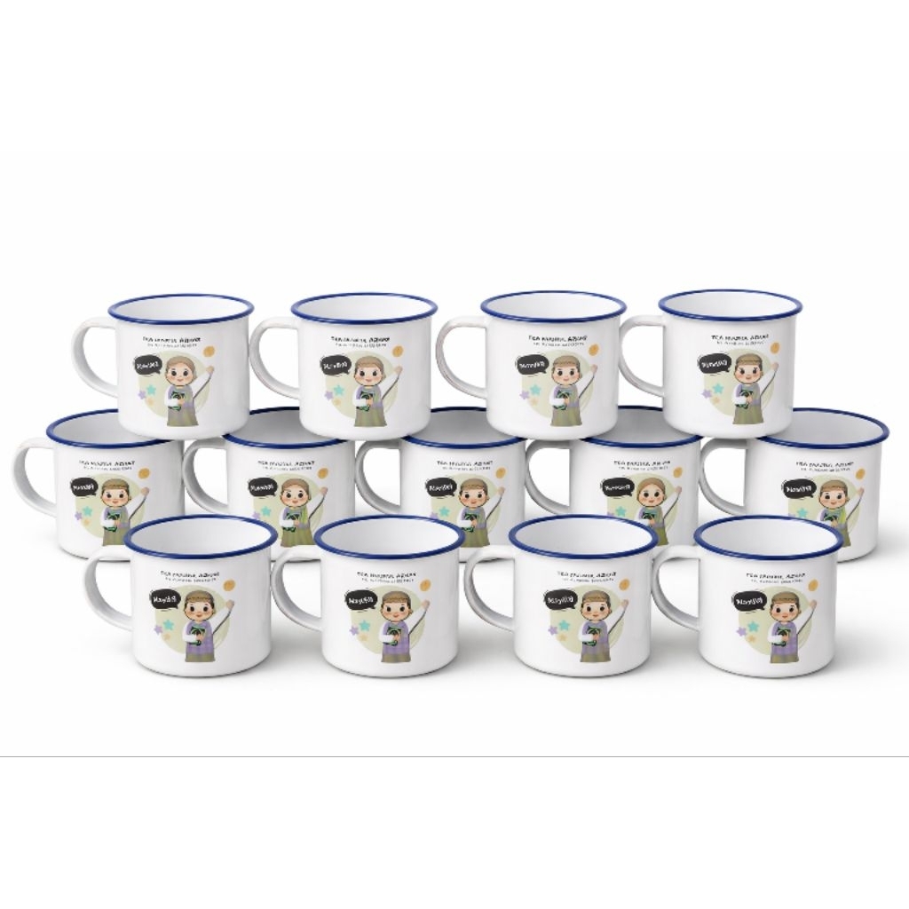 mug enamel custom/souvenir unik/souvenir perpisahan/mug custom