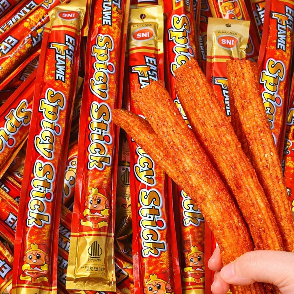 [cemilan asyik] BPOM-HALAL Latiao Jumbo Stik Pedas Panjang 50cm Rasa Ayam Latiao Spicy Stick Snack V