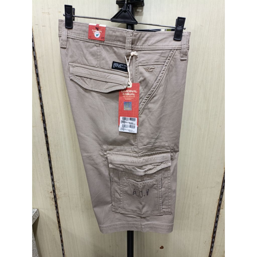 CARDINAL Celana Pendek Cargo Katun Pria Original EBV775 Bahan Berkualitas Tinggi Desain Keren Banyak