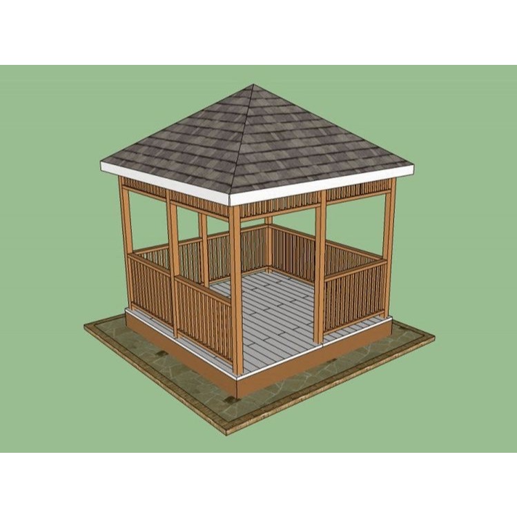 gazebo taman kayu jati minimalis , saung gazebo taman minimalis , gazebo pargola 3x3 meter 2x2 meter