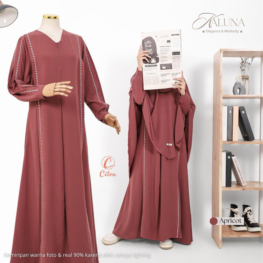READY GAMIS KALUNA BY CITRAA/GAMIS BY CITRAA/GAMIS BORDIR/GAMIS MUSLIMAH/GAMIS SET KHIMAR/SET GAMIS 