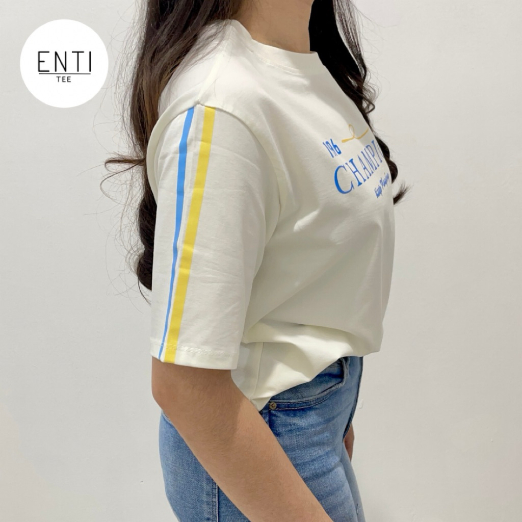 ENTITEE Crop Tumblr Tee Champion | Baju Tumblr Tee | Kaos Tumblr Tee | Kaos Crop Top Wanita
