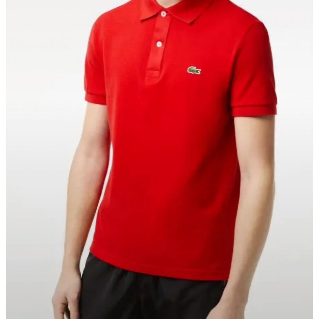 Preloved lacoste polo shirt merah ukuran S / 3