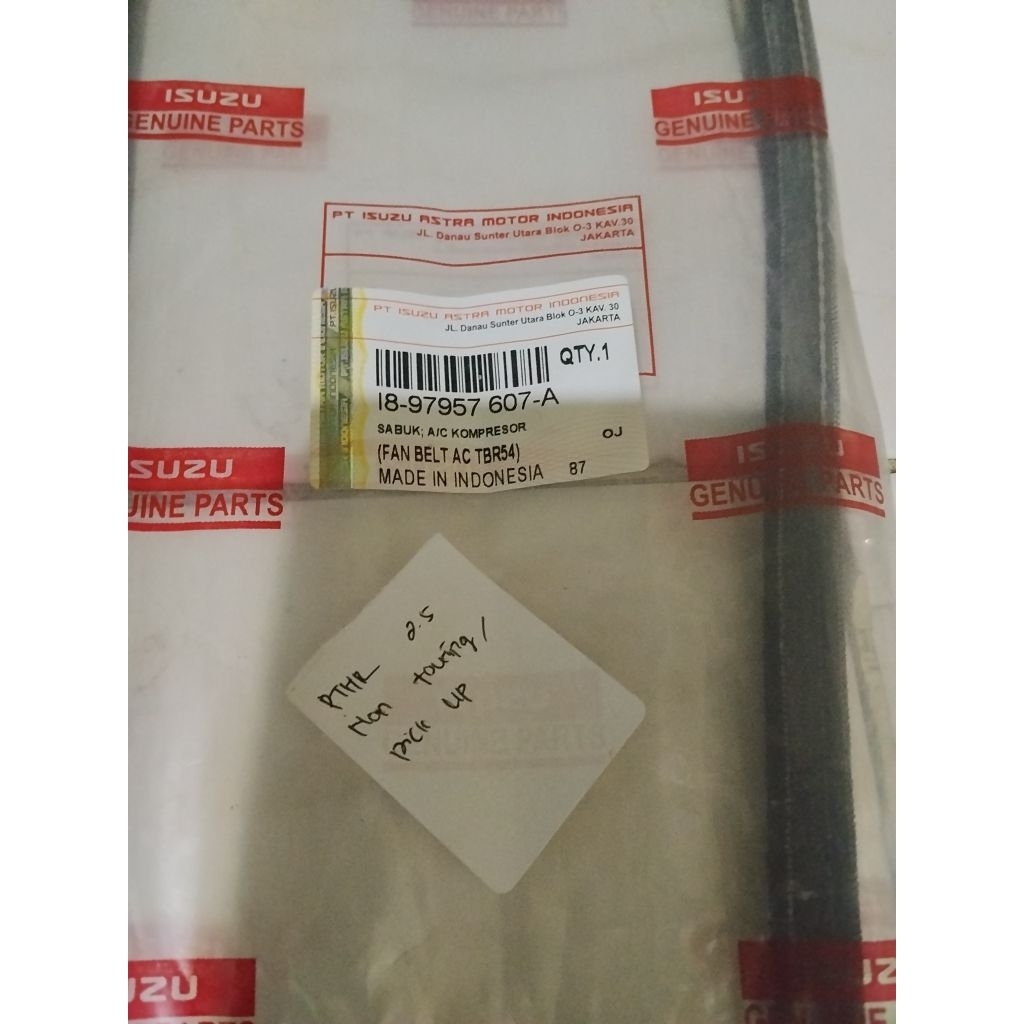 Fan Belt Tali Kipas (V-Belt) AC PANTHER 2.5 (NON TOURING OR PICKUP) ORIGINAL@ISZ.8-97957-607-A