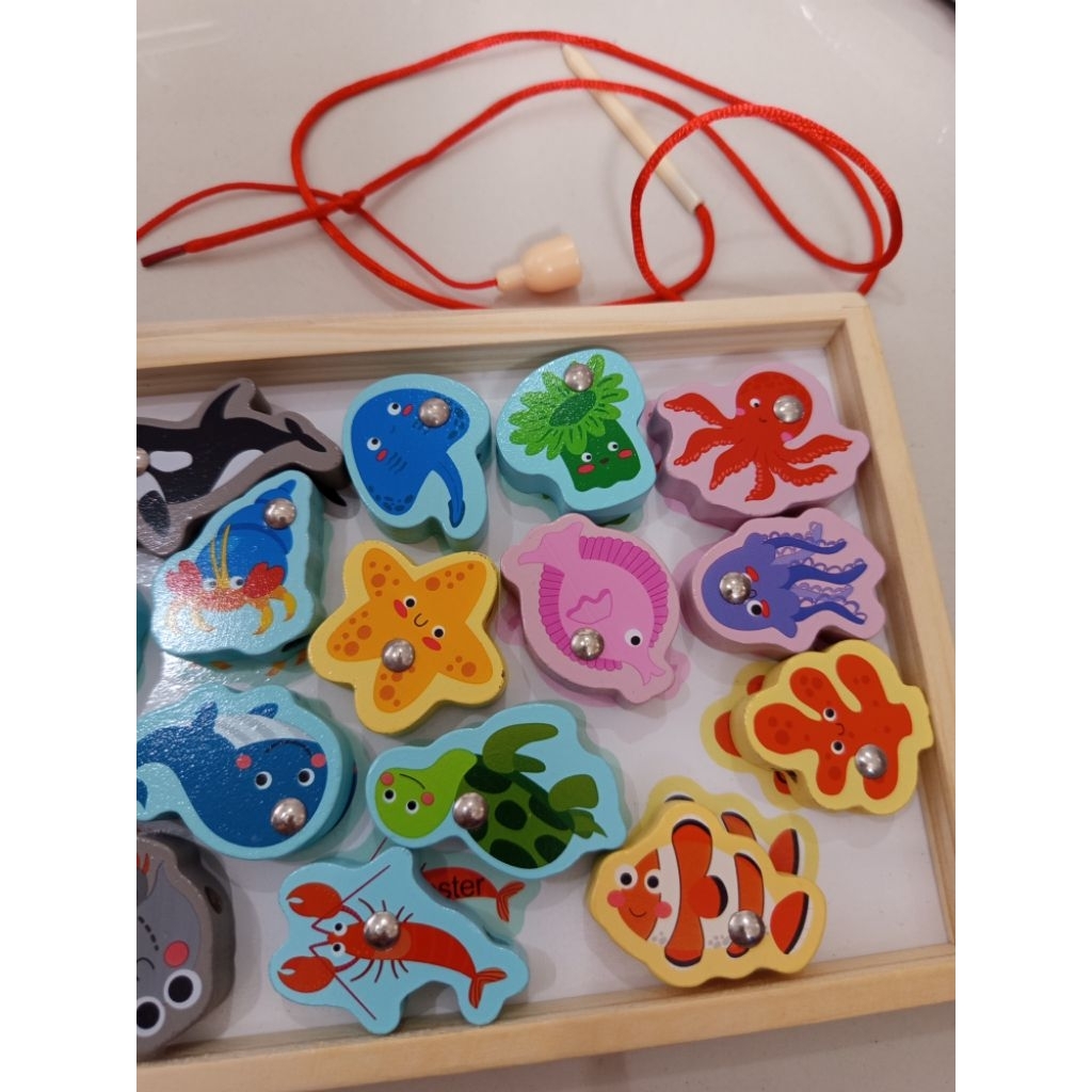 Mainan edukasi montesori pancing preloved