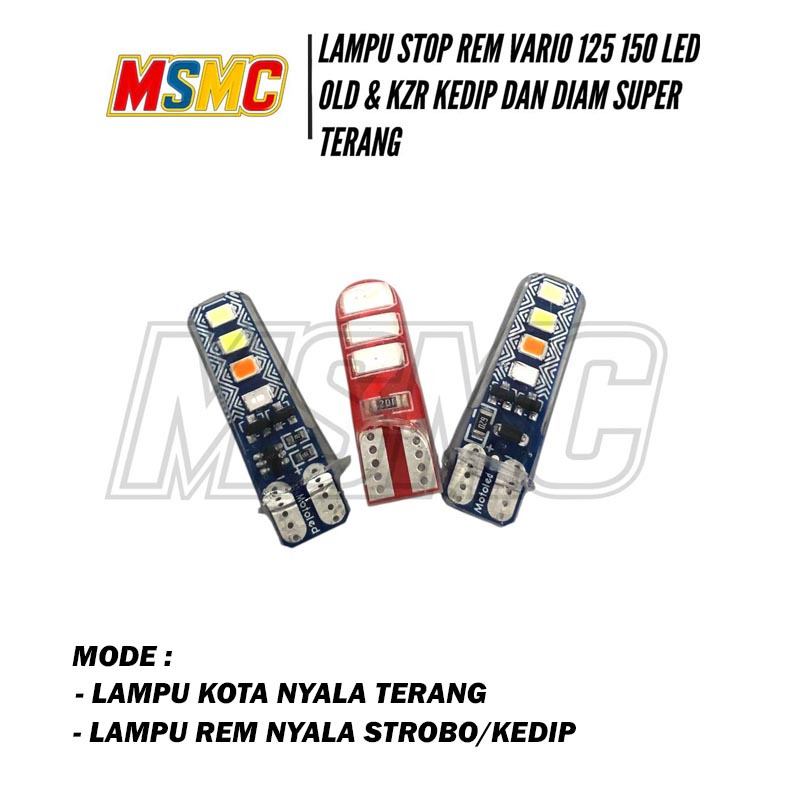 LAMPU Stop Rem Vario 125 150 Led Old & KZR Kedip Dan Diam Super Terang