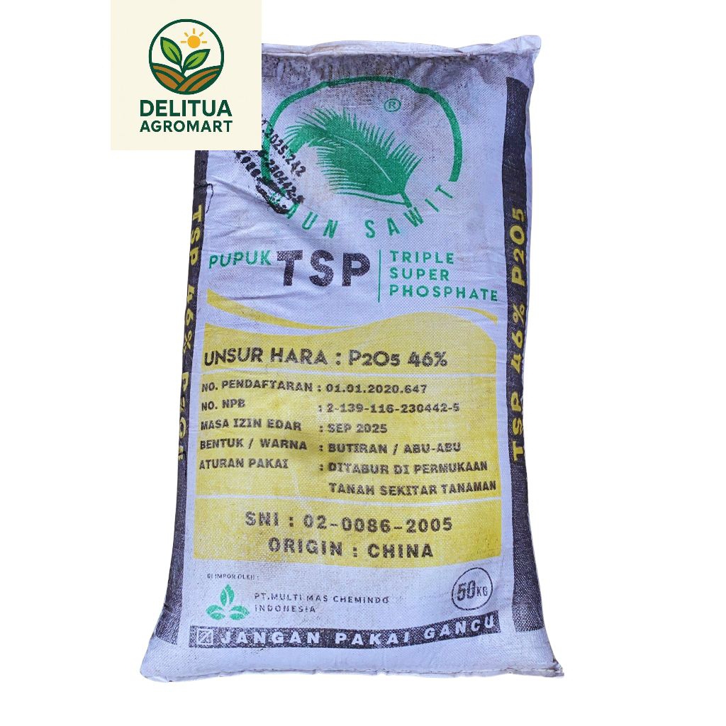PUPUK CAP DAUN SAWIT TRIPLE SUPER PHOSPHATE (TSP) REPACK 500 GRAM