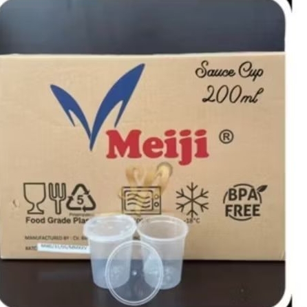 meiji thinwall cup gelas 200 ml 1 roll isi 50 pcs