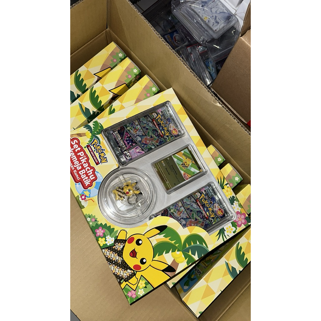 POKEMON SET PIKACHU BERKEMEJA BATIK HOLO