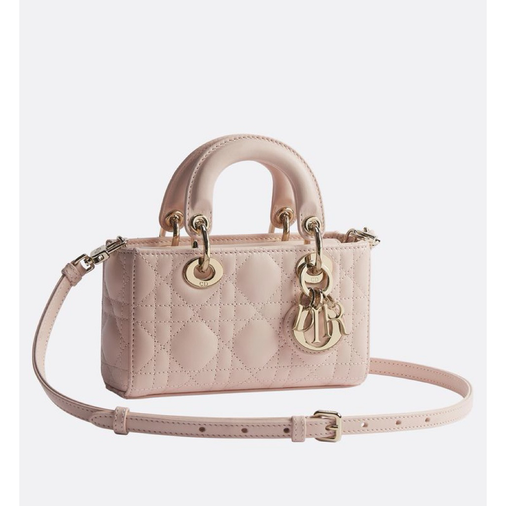 Dior lady d-joy bag micro size - Powder pink