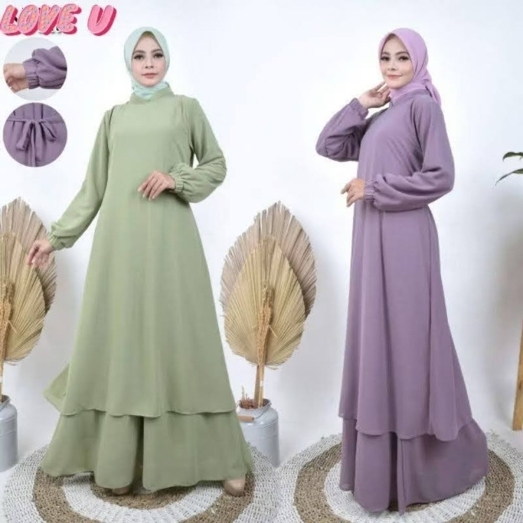 GAMIS MALAYSIA NON BUSUI Ceruty Armany*
