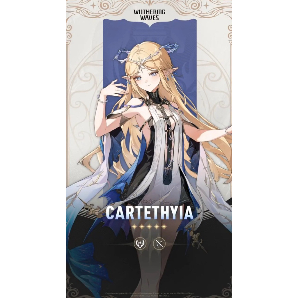 Cartethyia WuWa Wuthering Waves Cosplay Costume Wig