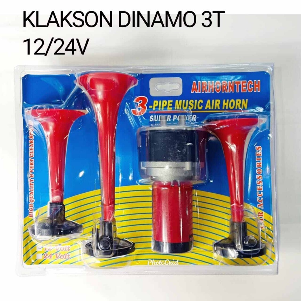 Klakson 3 corong dinamo klakson terompet telolet 12v