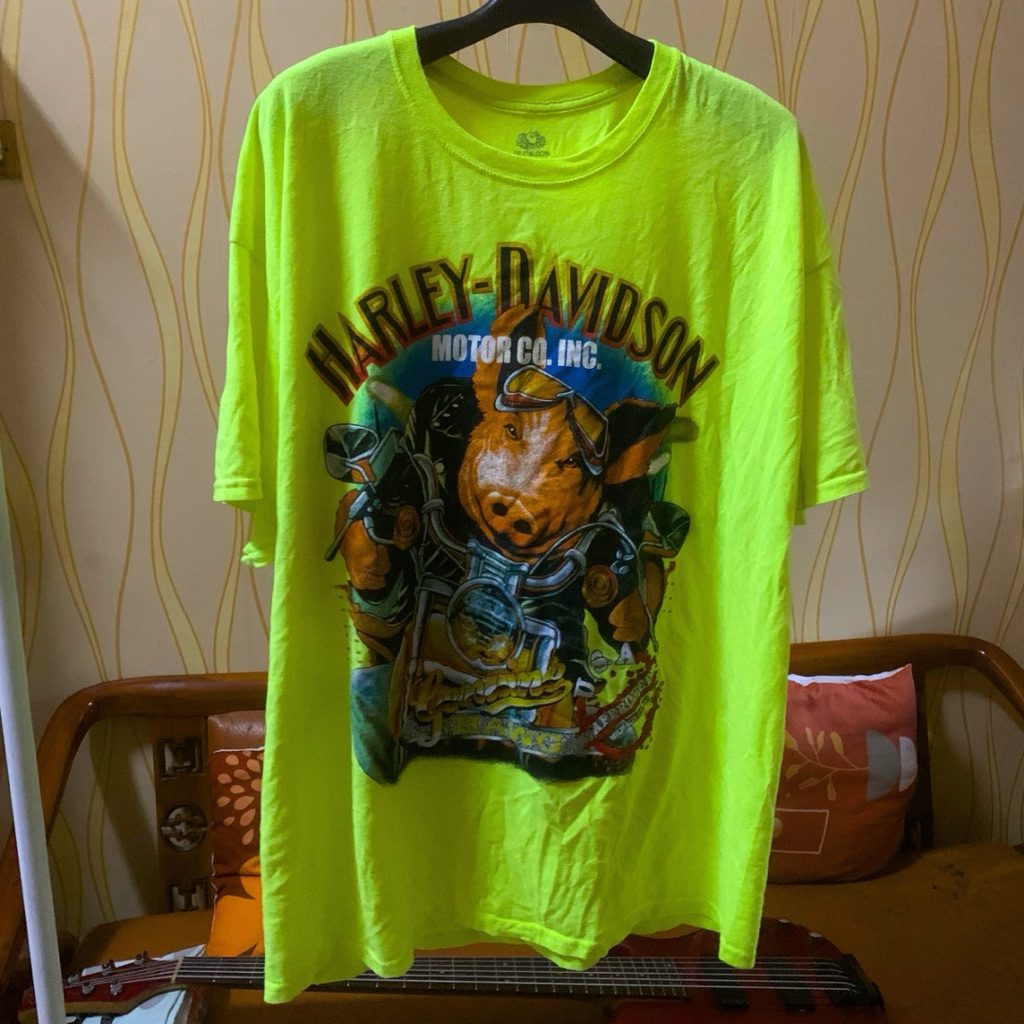 Kaos XXL | Kaos Harley Davidson XXL | Kaos Hijau Neon | Kaos Hijau Neon XXL