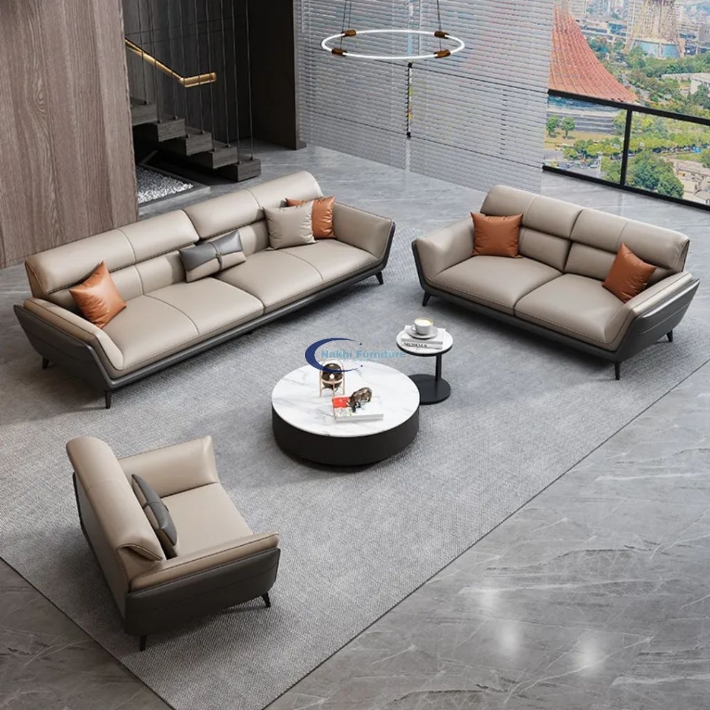 Sofa Tamu Set 321 Modern Minimalis Elegan Warna Cream Mix Canyon