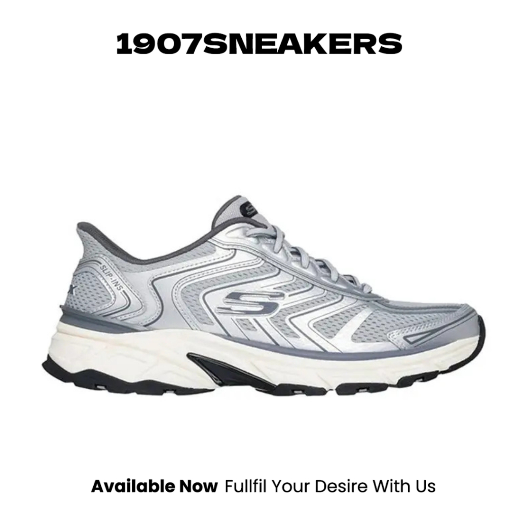 Sepatu Training Pria Skechers Stamina Sport - Silver SKE233150SLG