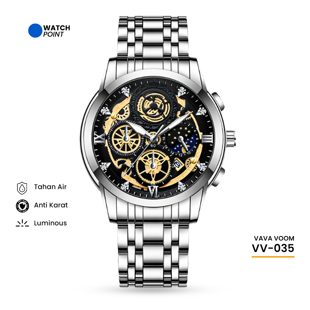 WATCHPOINT VV-035 | Jam Tangan Pria Original Impor FNGEEN VAVA VOOM Tahan Air dengan Kronograf Akses