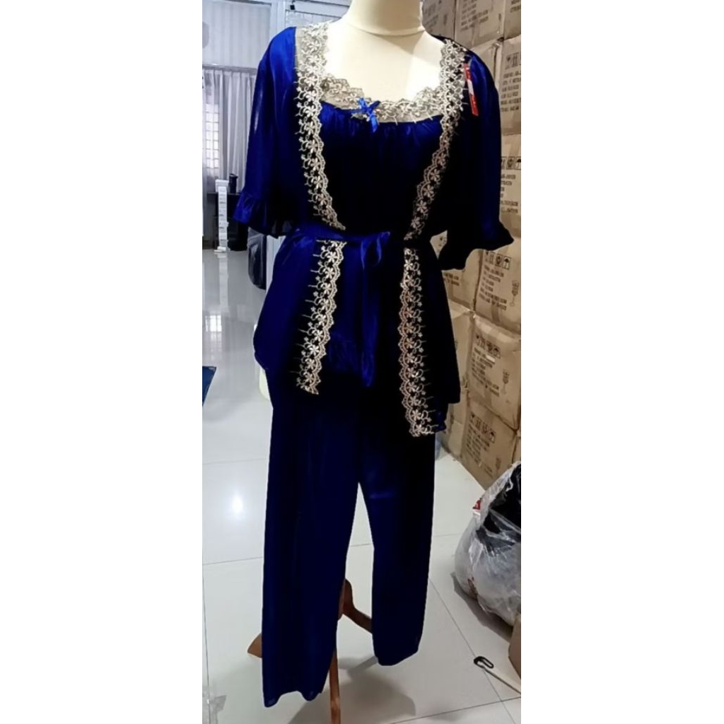 Baju tidur wanita kimono celana panjang