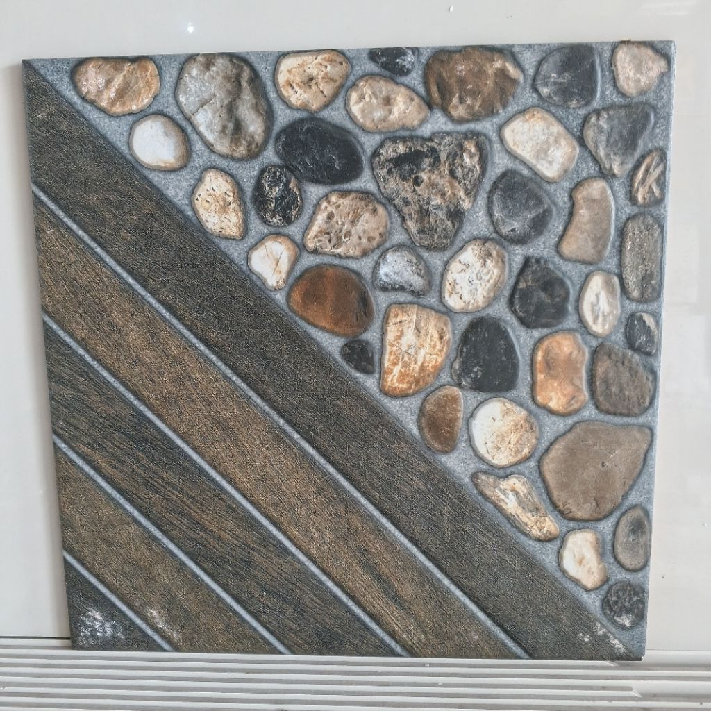 KERAMIK LANTAI KASAR UKURAN 40X40 TYPE CHAND STONE BROWN