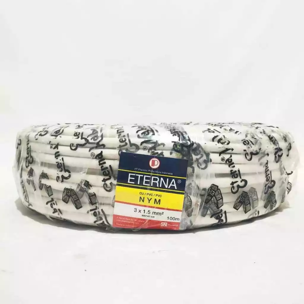 ETERNA NYM 3x1.5mm Kabel Tembaga 50 Meter (1 Roll)